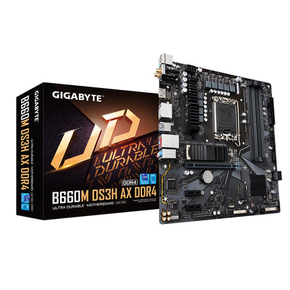 GIGABYTE B660M DS3H AX Wi-Fi Intel B660 LGA 1700 Micro-ATX Motherboard
