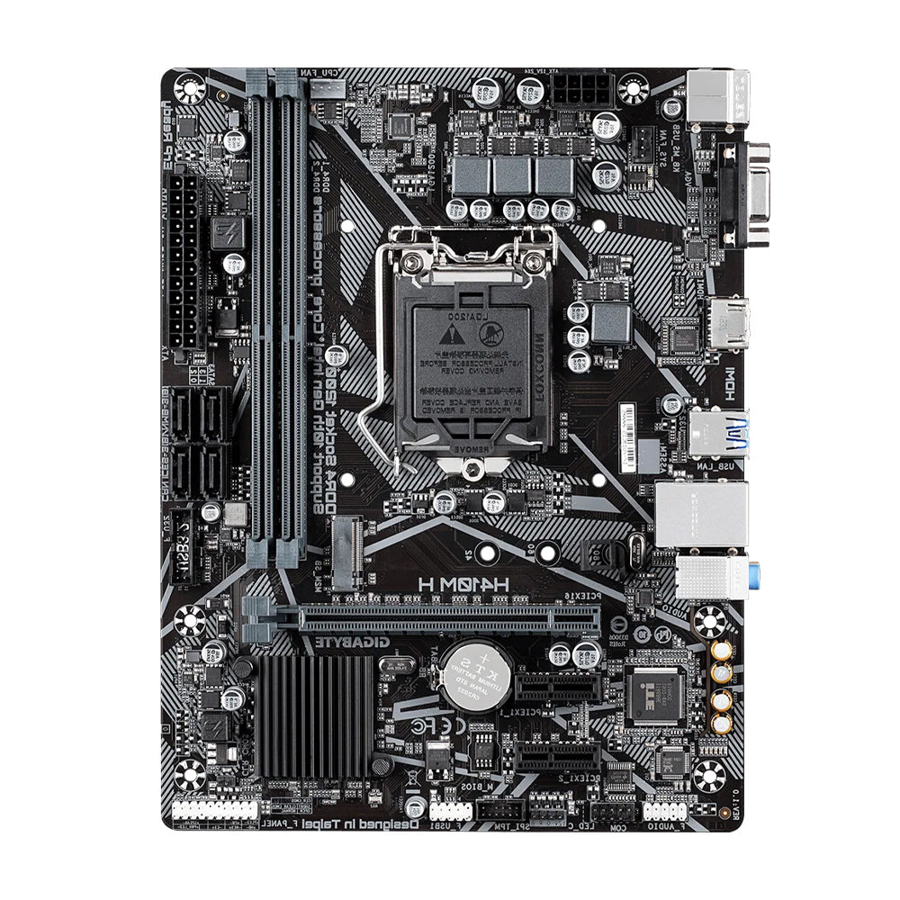 [पुन: पैक किया गया] GIGABYTE H410M H Intel H410 LGA 1200 माइक्रो-ATX मदरबोर्ड
