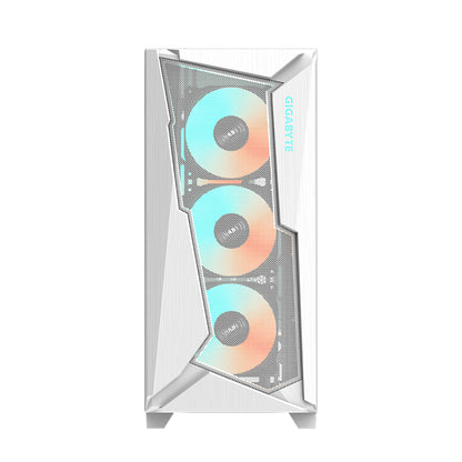 GIGABYTE C301 Glass White ARGB Mid-Tower Cabinet with 4 Pre-installed PWM Fans