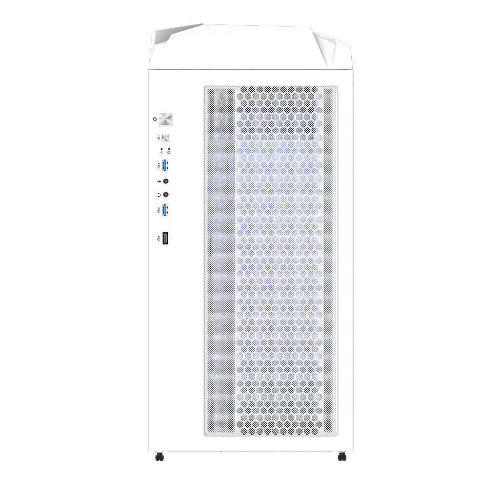 GIGABYTE C301 Glass White ARGB Mid-Tower Cabinet with 4 Pre-installed PWM Fans