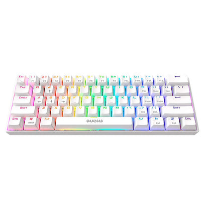 Gamdias Hermes E3 RGB Mechanical White Gaming Keyboard Red Switch with 19 Built-in Lighting Effects Certified Optical Switches and N-Key Rollover & Anti-Ghosting Functionality