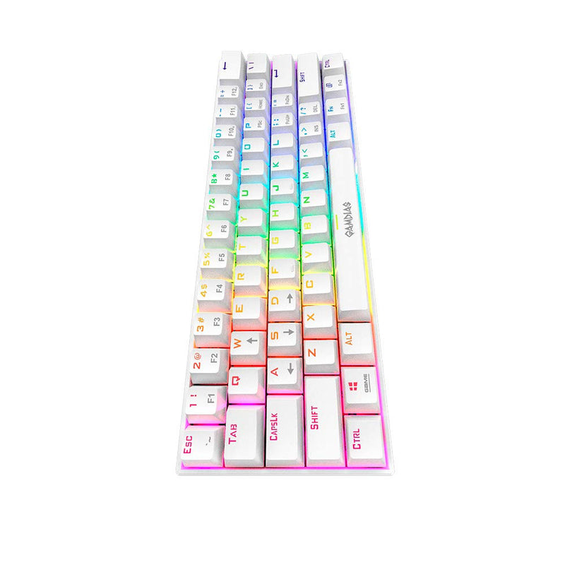 Gamdias Hermes E3 RGB Mechanical White Gaming Keyboard Blue Switch with 19 Built-in Lighting Effects Certified Optical Switches and N-Key Rollover & Anti-Ghosting Functionality