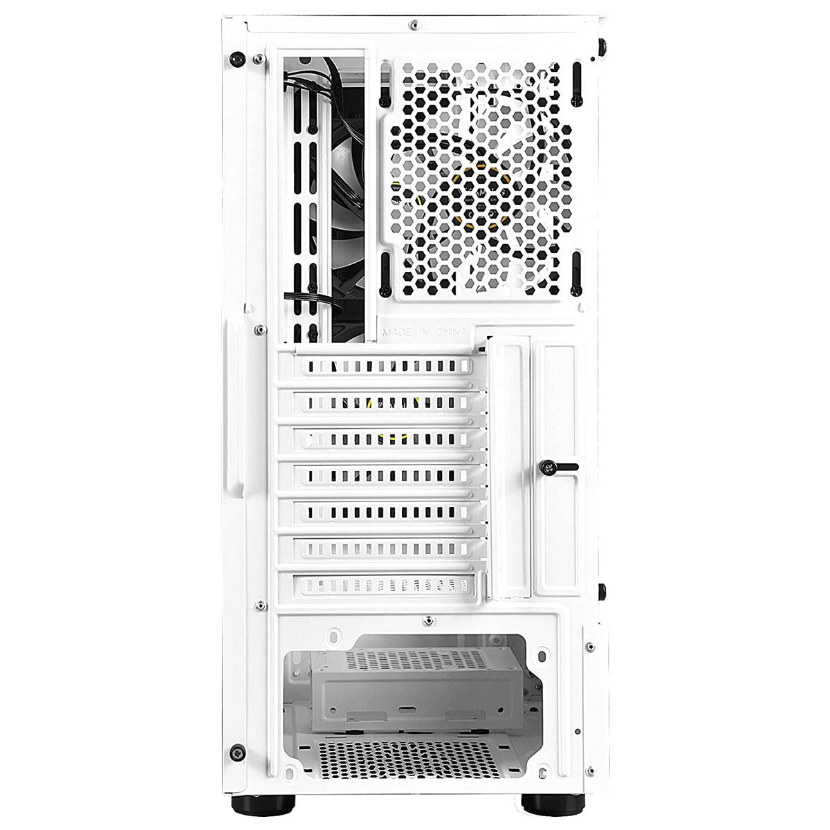 Gamdias TALOS E3 White ARGB Mid Tower PC Case Cabinet with Three 120mm ARGBS Fan Pre-installed