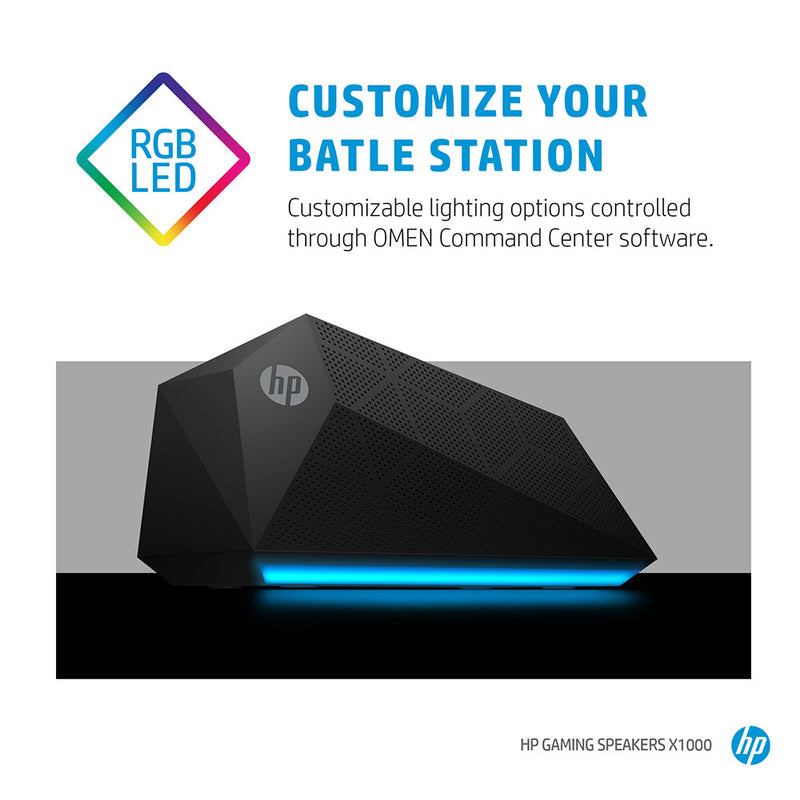 Buy HP X1000 2.1 RGB Gaming Speakers with Deep Bass Online TPS tech.in