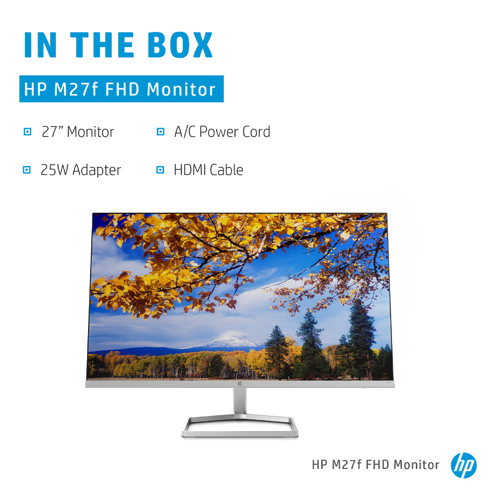 HP M27f 27-इंच फुल-HD IPS मॉनिटर 5ms रिस्पांस टाइम और AMD FreeSync के साथ