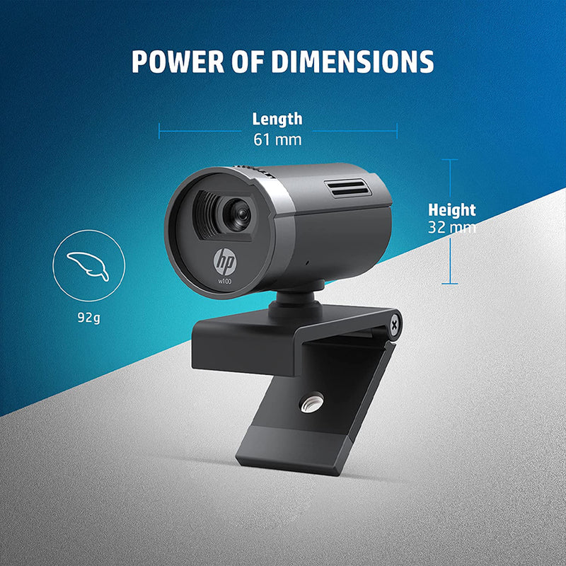 HP W100 480P HD Web Camera with Built-in Mic and Wide Angle View