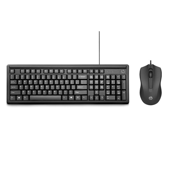 HP 100 Wired Keyboard and 3 Buttons 1600DPI Optical Mouse Combo