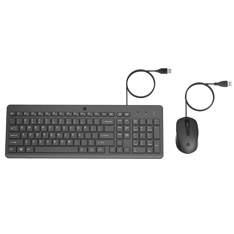 HP 150 Wired Keyboard and Optical Mouse Combo with 1600 DPI - 240J7AA