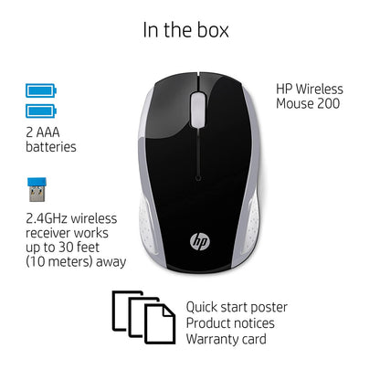 HP Wireless Optical Mouse 200 (Pike Silver)