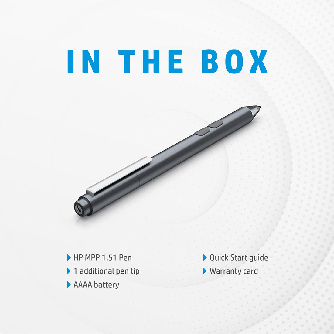 HP MPP 1.51 Stylus Pen with 18 Month Battery Life and Microsoft Pen Protocol