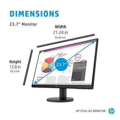 HP P24v G4 24-inch Full HD IPS Panel Anti-Glare Monitor with Low Blue Light Mode and 178° Viewing Angles