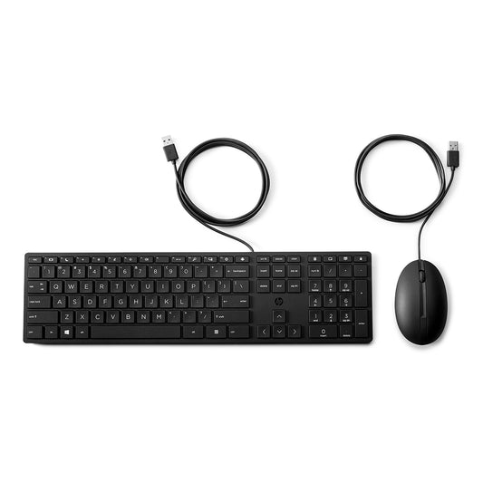 HP 320MK Wired Desktop Optical Mouse and Full-Size Keyboard Combo