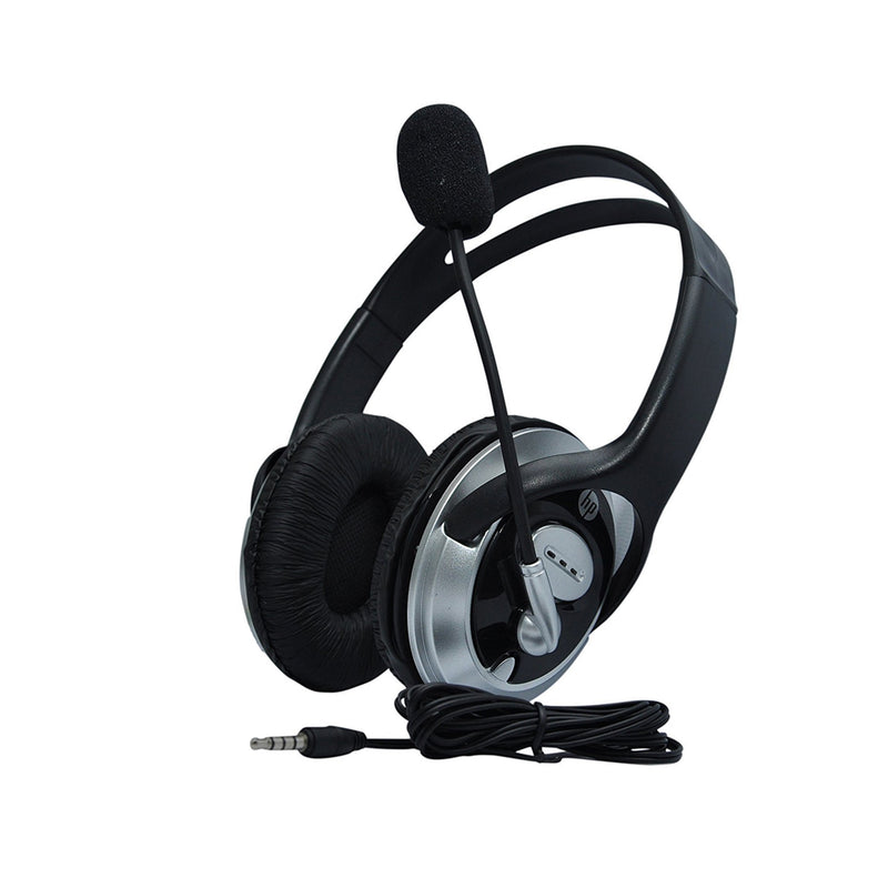 HP B4B09PA Over-Ear Wired Headphones with Microphone and 3.5mm Jack Connectivity