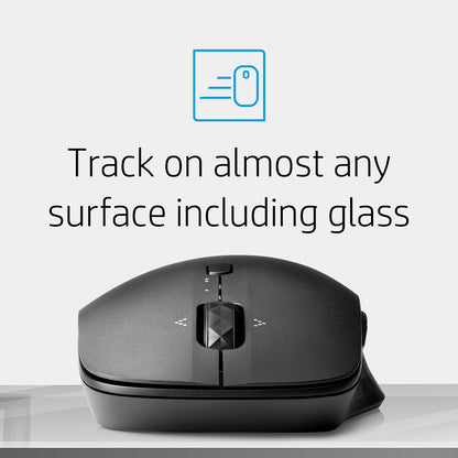 HP Bluetooth Travel Mouse with 5-buttons and Trackon-glass Sensor