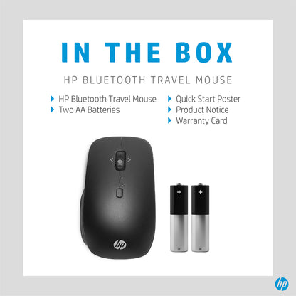 HP Bluetooth Travel Wireless Mouse with Trackon-glass Sensor and 5 Buttons