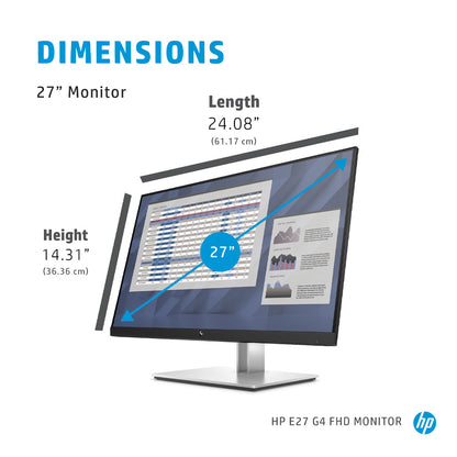 HP E27 G4 9VG71AA 27-inch Full HD IPS Monitor with HP Eye Ease and Integrated USB 3.2 Hub