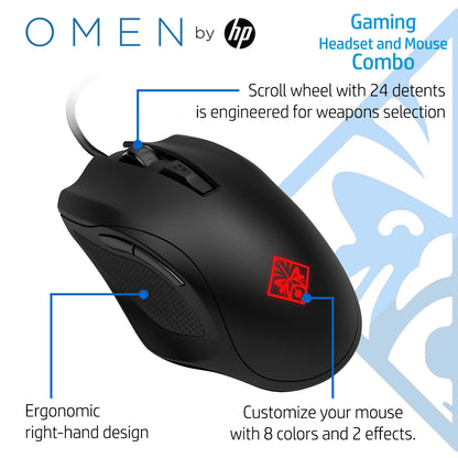 HP Gaming Combo Pavilion 400 Headset and Omen 400 Mouse