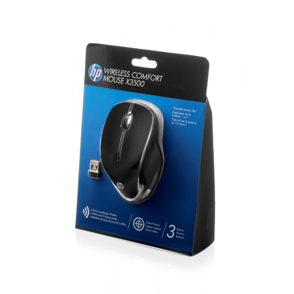 HP X3500 Wireless Optical Mouse with 1600DPI and 2.4GHz Connectivity From TPS Technologies