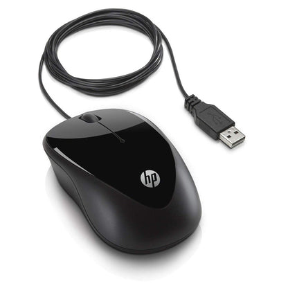 HP X1000 वायर्ड USB ऑप्टिकल माउस काला H2C21AA