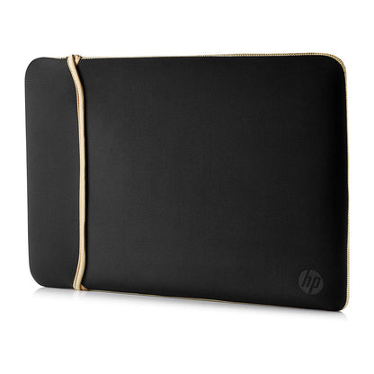 HP Neoprene Durable Zipperless Reversible Sleeve for 14-inch Laptops and Notebooks (Black/Gold)