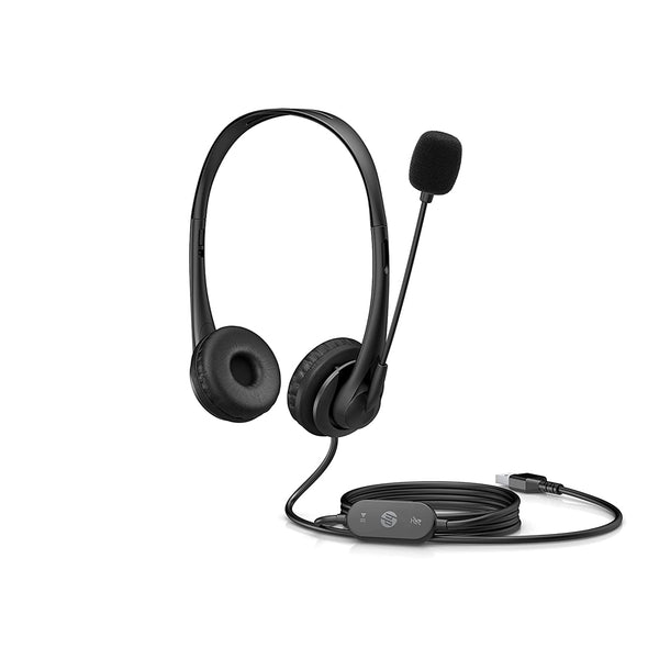 HP G2 Stereo USB Headset with Noise-Cancelling and Volume Control