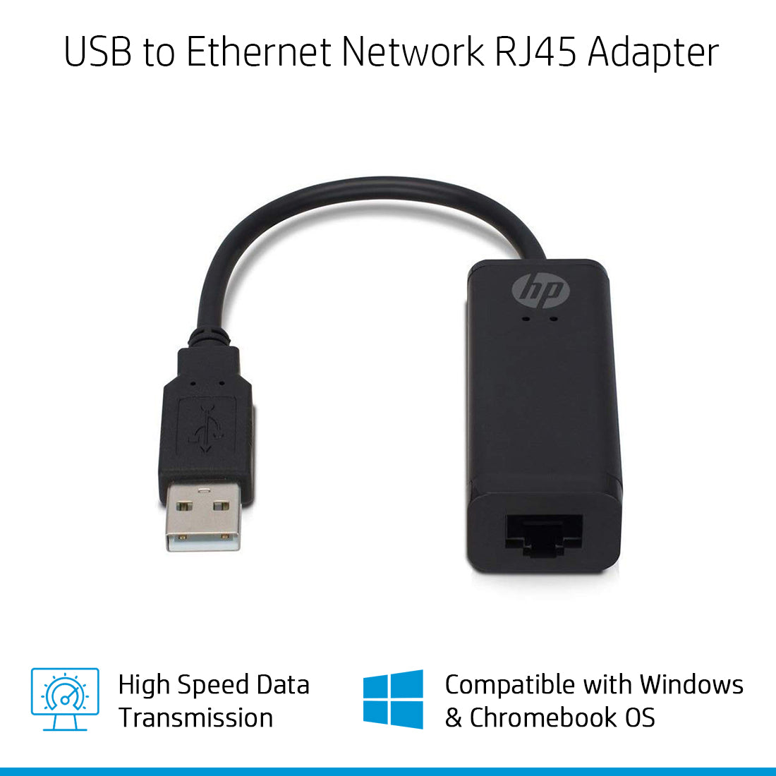 HP 4VW06PA USB to Ethernet Network RJ45 Adapter