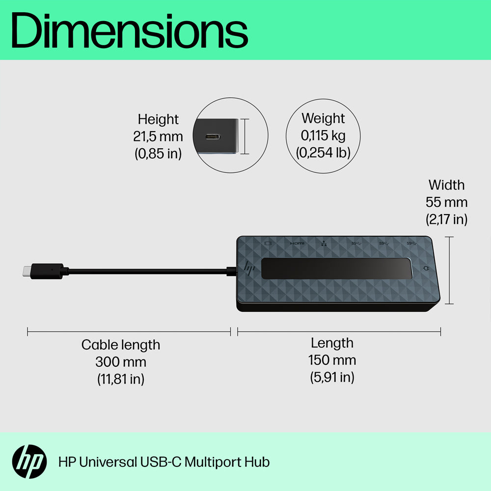HP 50H55AA यूनिवर्सल USB-C मल्टीपोर्ट हब डॉकिंग स्टेशन