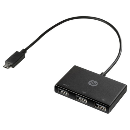HP USB-C से USB-A हब (काला)
