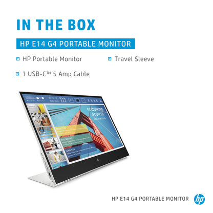 HP E14 G4 14-inch Full-HD IPS Portable Monitor with Anti-glare and 2 USB-C Ports