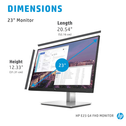 HP E23 G4 23-इंच फुल-HD IPS एर्गोनोमिक मॉनिटर झिलमिलाहट-मुक्त और USB 3.2 के साथ