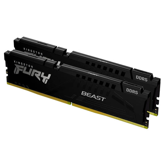 Kingston Fury Beast 32GB (2x 16GB) DDR5 RAM 5200MHz CL40 Desktop Gaming Memory
