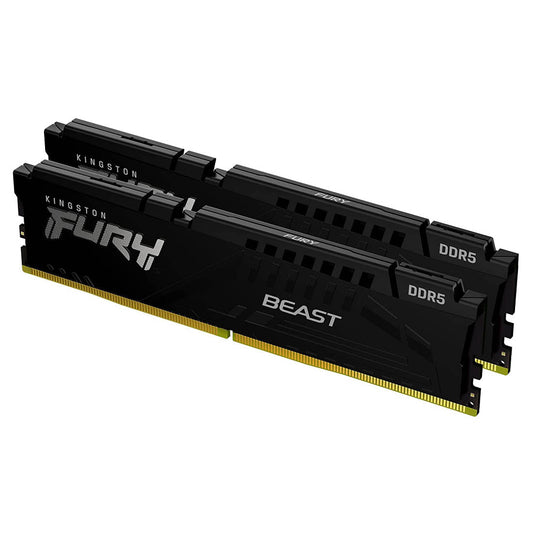 Kingston Fury Beast 32GB (2x 16GB) DDR5 RAM 6000MHz CL40 Desktop Gaming Memory