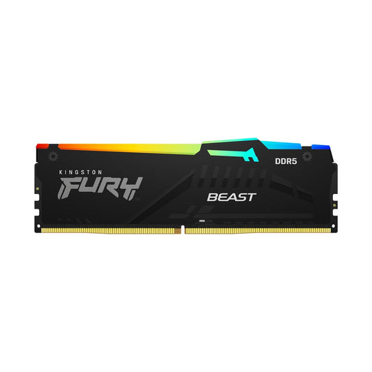 Kingston Fury Beast 16GB DDR5 RAM 5200MHz CL40 RGB Gaming Desktop Memory