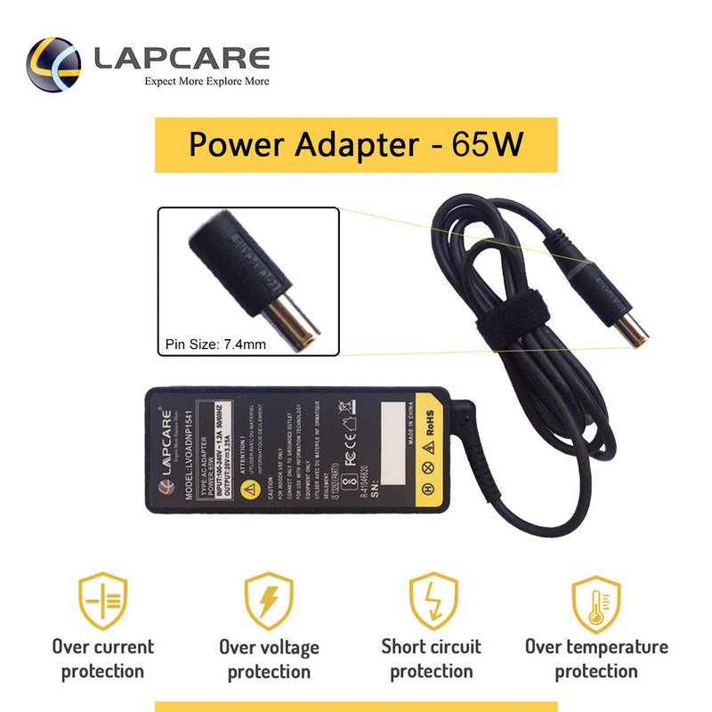 Lapcare_LVOADNP1541_65w_7.4mm_Pin_Laptop_Adapter_From_The_Peripheral_Store