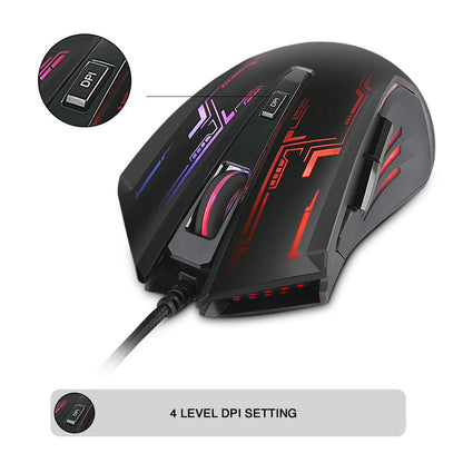 Lenovo Legion M200 RGB Wired Optical Gaming Mouse with 5 Buttons and Ambidextrous Design