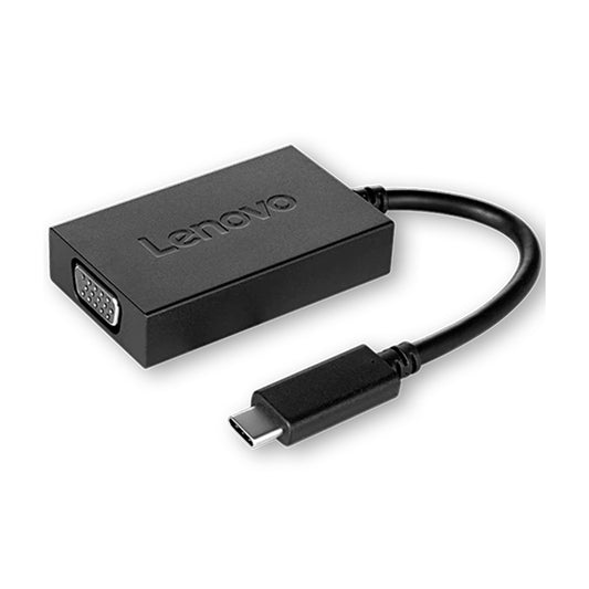 Lenovo USB-C to VGA Plus Power Adapter with Full HD Resolution at 60 Hz