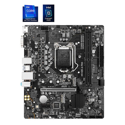 MSI H510M-A PRO Intel H510 LGA 1200 Micro-ATX Motherboard with PCIe 4.0 and USB 3.2