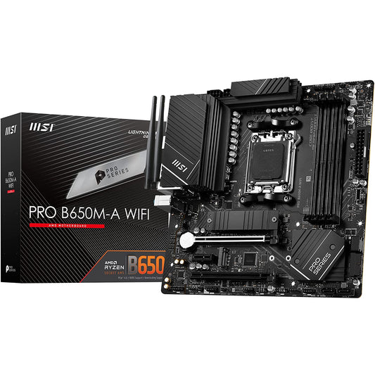 MSI PRO B650M-A WIFI AMD B650 AM5 Micro-ATX Motherboard