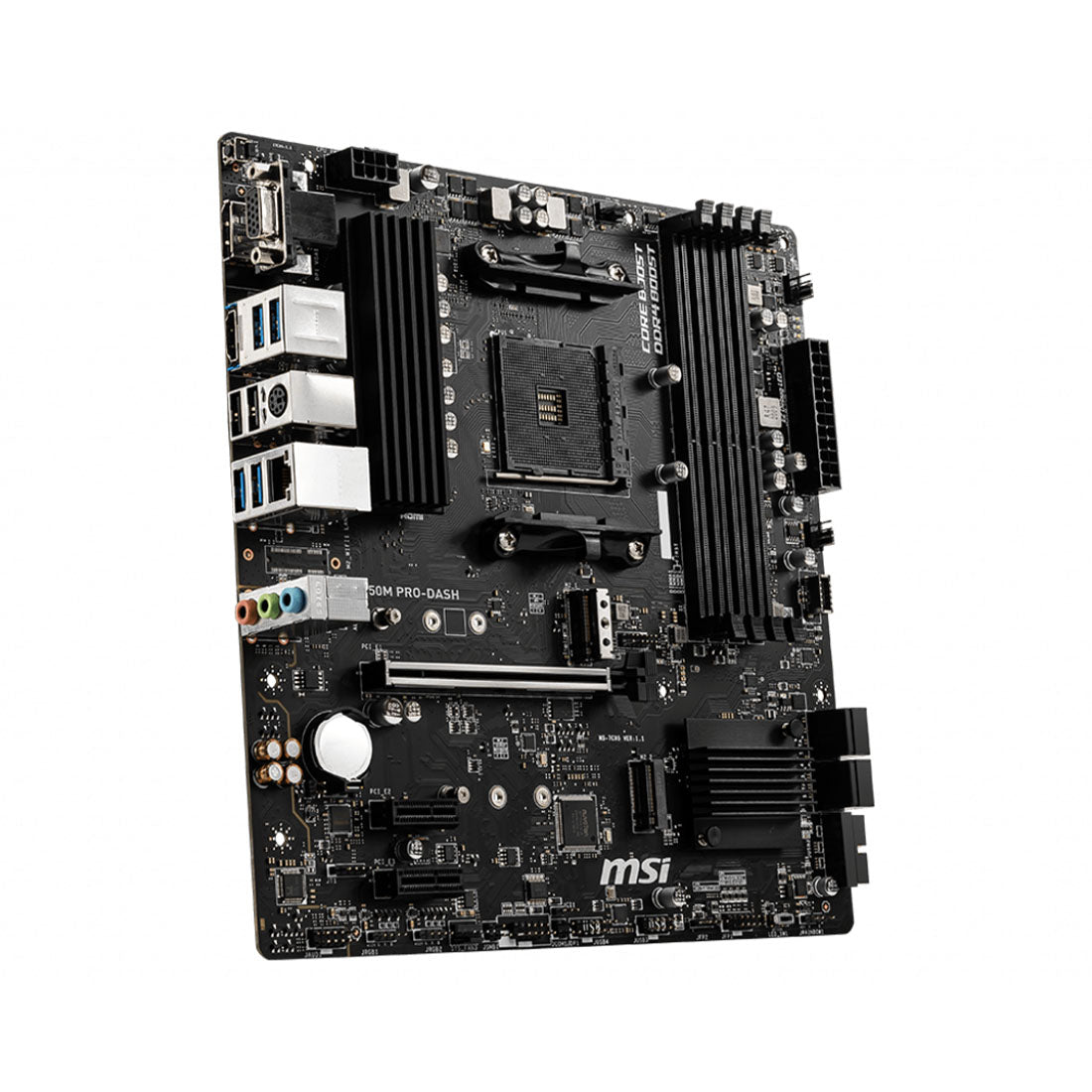 MSI B550M PRO-DASH Micro-ATX AMD AM4 मदरबोर्ड PCIe 4.0 और USB 3.2 Gen 1 के साथ 