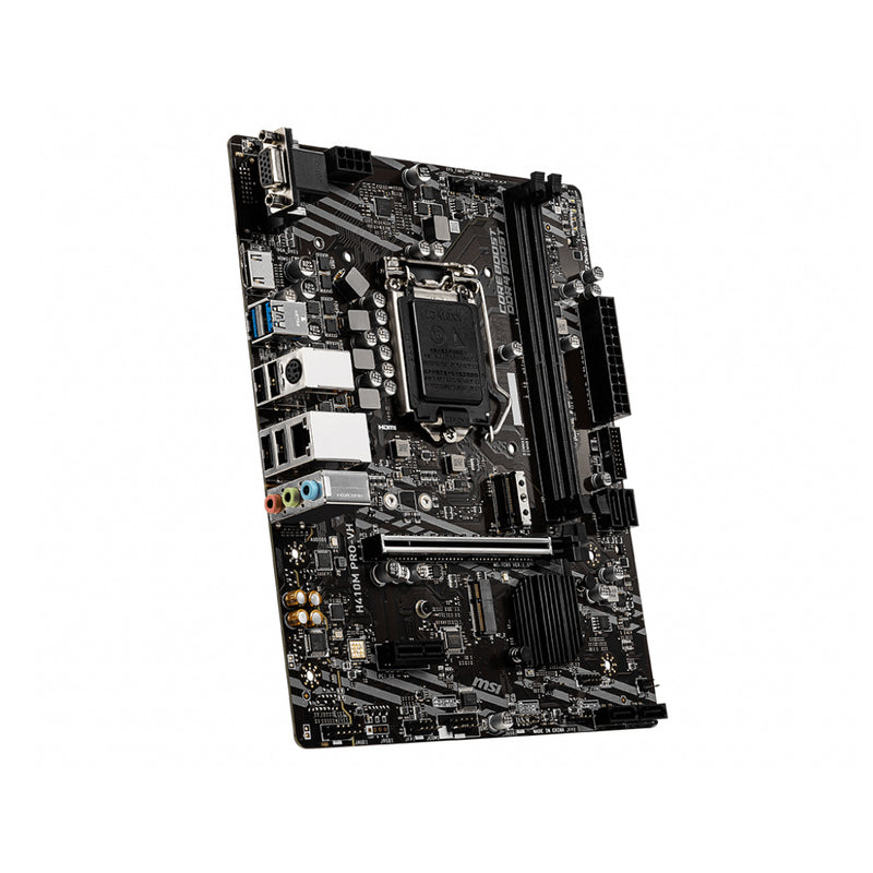 MSI H410M PRO-VH Intel H410 LGA 1200 Micro-ATX Motherboard with PCIe 3.0 and USB 3.2