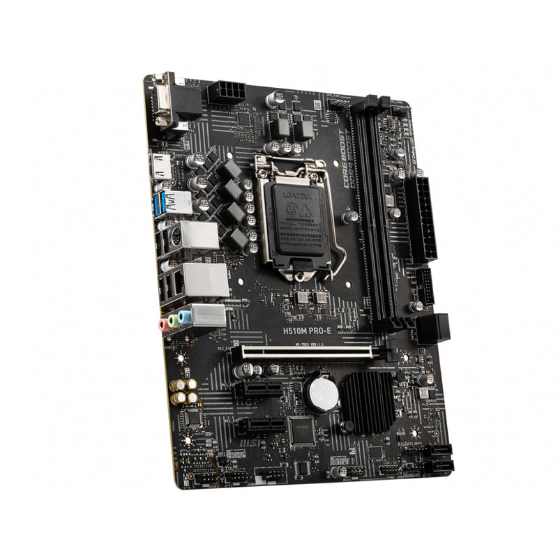 MSI H510M PRO-E Intel H510 LGA 1200 Micro-ATX Motherboard with PCIe 4.0 and USB 3.2