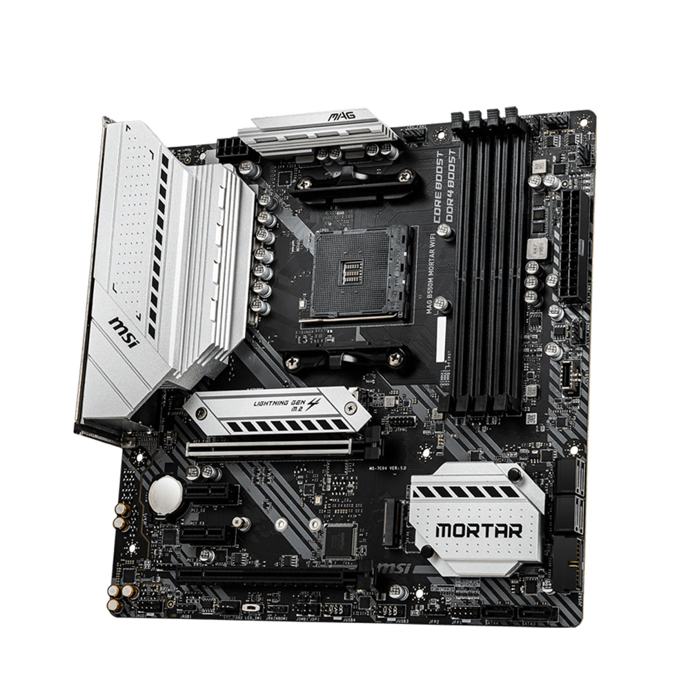 MSI MAG B550M MORTAR WIFI     Micro-ATX AMD AM4 Motherboard with USB 3.2 Gen 2 Ports and 2.5G LAN From TPS Technologies