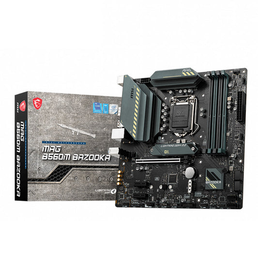 MSI MAG B560M BAZOOKA Intel B560 LGA 1200 Micro-ATX Motherboard with PCIe 4.0 and Dual M.2