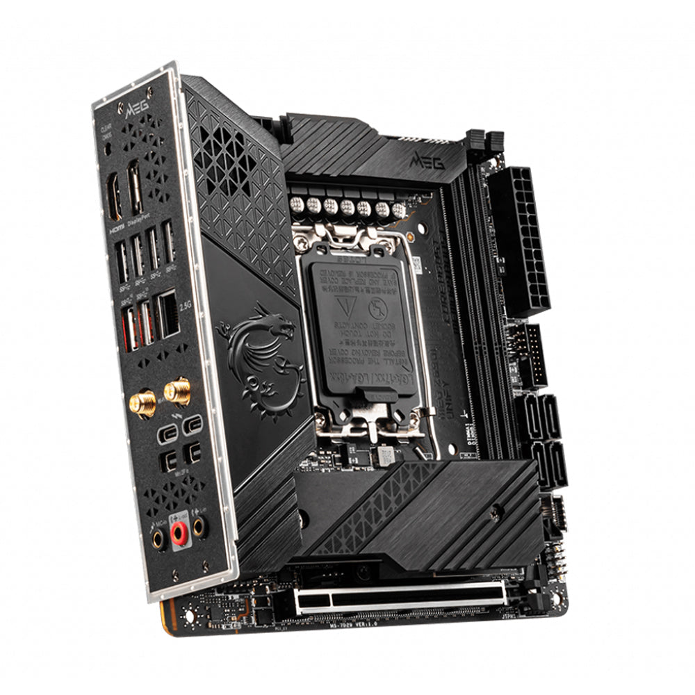 MSI MEG Z690I UNIFY WIFI Intel Z690 LGA 1700 मिनी-ITX मदरबोर्ड PCIe 5.0 और थंडरबोल्ट 4 के साथ