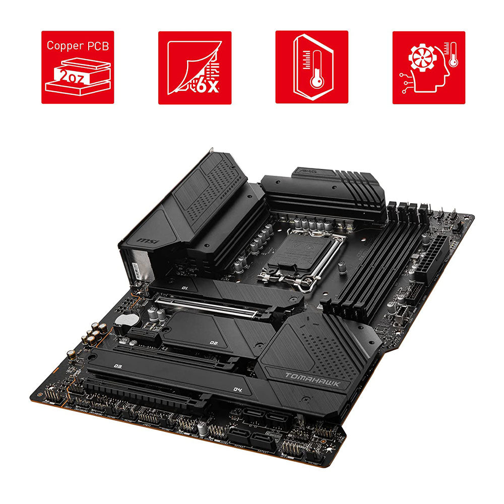 MSI MAG Z690 TOMAHAWK WIFI DDR5 Intel Z690 LGA 1700 ATX Motherboard with PCIe 5.0 and 4 M.2 Slot