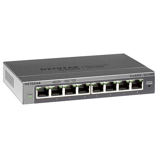 [RePacked] NETGEAR GS108E 8-Port Gigabit Plus Network Hub