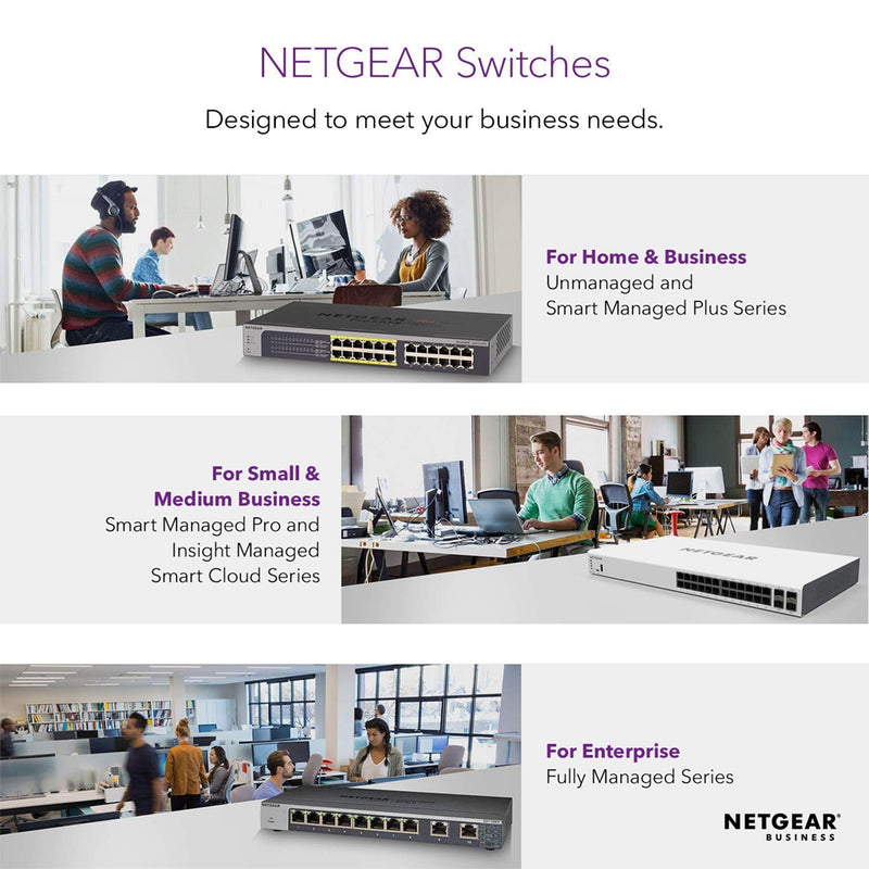 NETGEAR GS108E 8-Port Gigabit Plus Network Hub
