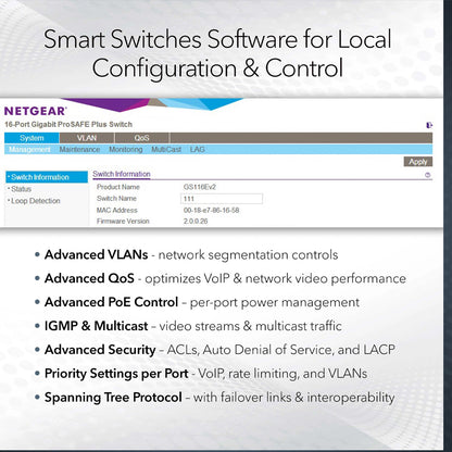 NETGEAR GS308T 8-पोर्ट गीगाबिट ईथरनेट स्मार्ट प्रबंधित प्रो नेटवर्क हब
