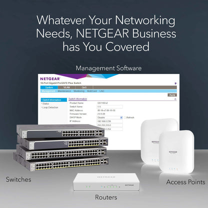 NETGEAR GS308T 8-Port Gigabit Ethernet Smart Managed Pro Network Hub