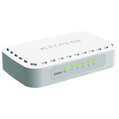 NETGEAR GS605 5-Port Gigabit Ethernet Network Hub for Home and Office